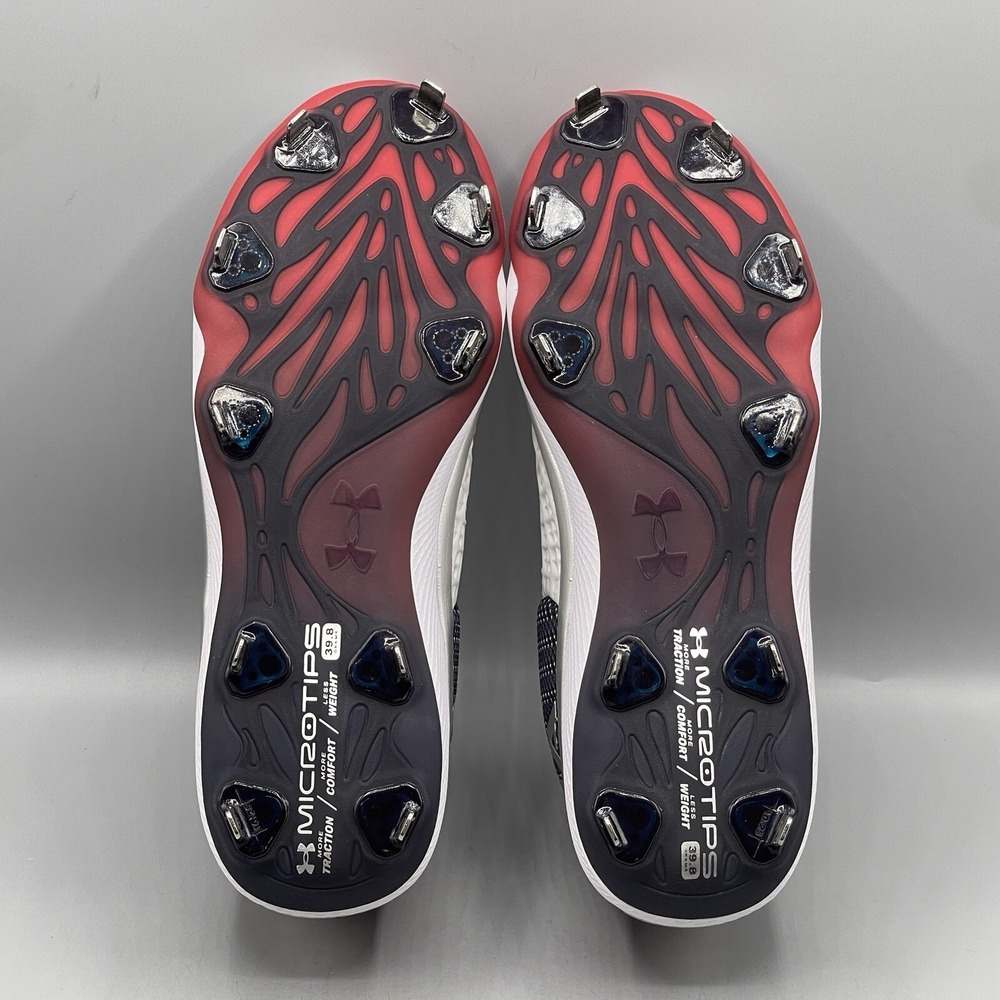 Under Armour Softball Cleats Womens 7.5 Glyde 2.0 MT LE American 3026602 USA - Picture 6 of 14